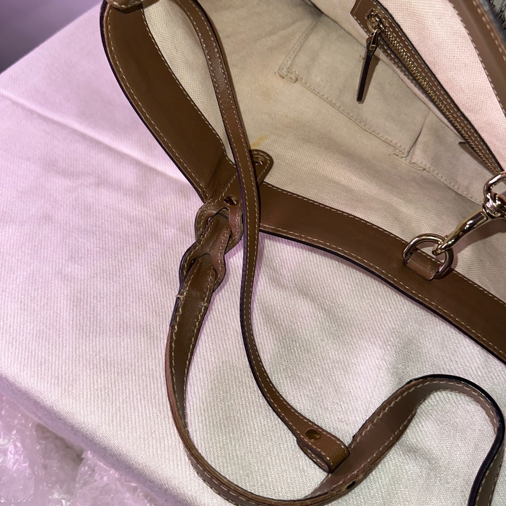 Gucci Floral Tote Bag - White and Brown - Picture 7 of 14